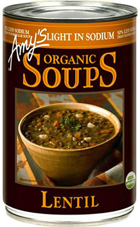 Amy's Kitchen Low Sodium Soup Lentil (Gluten Free, Organic, Vegan, Kosher, Peanut Free) (12-398 mL) (jit) - Pantree