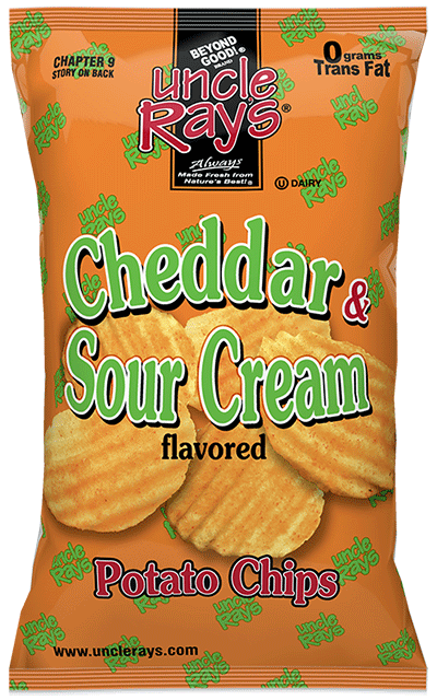 Uncle Ray's Cheddar & Sour Cream Potato Chips (Gluten Free, Kosher) (10-130 g) (jit) - Pantree