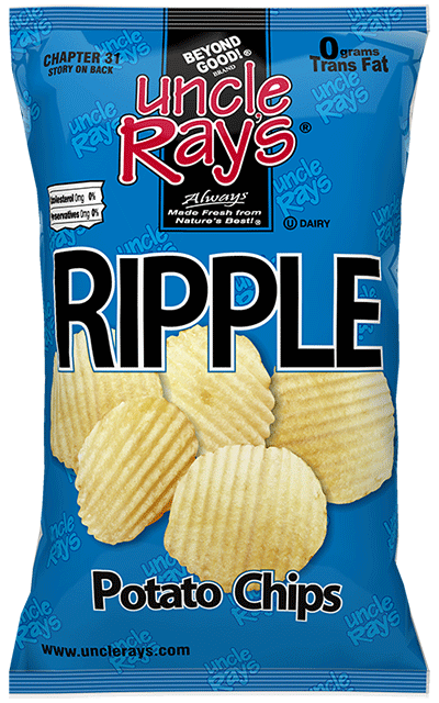 Uncle Ray's Potato Chips Rippled (Gluten , Kosher) (12-270 g) (jit) - Pantree