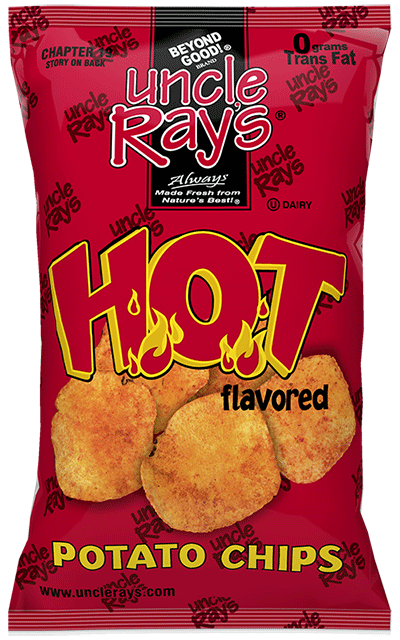 Uncle Ray's Potato Chips Hot (Gluten , Kosher) (10-150 g) (jit) - Pantree