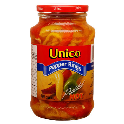 Unico Hot Pepper Rings (12-750 mL) - Pantree