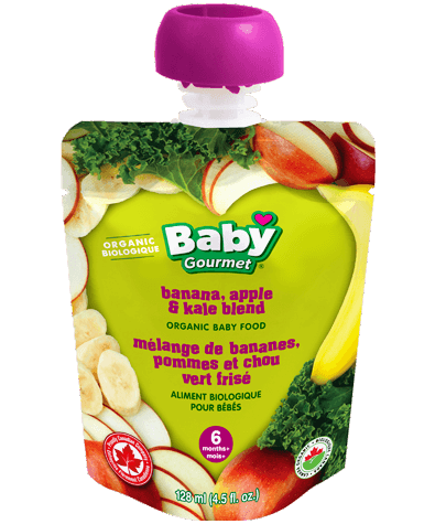 Baby Gourmet Banana Apple Kale Blend (Gluten Free, Organic, Kosher) (12-128 mL) (jit) - Pantree