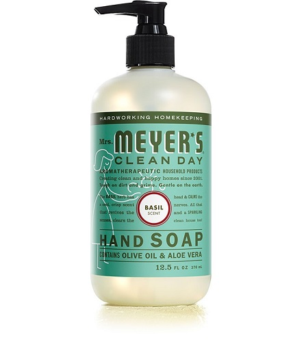 Mrs. Meyers Clean Day Hand Soap Basil -  (Does not contain chlorine bleach, ammonia, petroleum distillates, parabens, phosphates or phthalates. Concentrated, biodegradable formulas) (6-370 mL - Pantree
