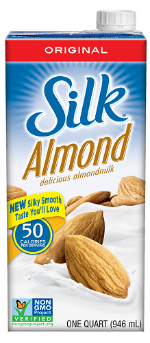 Silk Almond Milk Original UHT (Gluten Free, Non-GMO, Vegan, Kosher) (12-946 mL) (jit) - Pantree