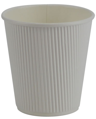 Pronto 10oz White Hot Ripple Paper Cup (500 Per Case) (jit) - Pantree