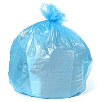Garbage Bags - 35 x 47 Blue Recycling Strong Bio-Degradable Eco Logo Certified (200 Per Case) - Pantree