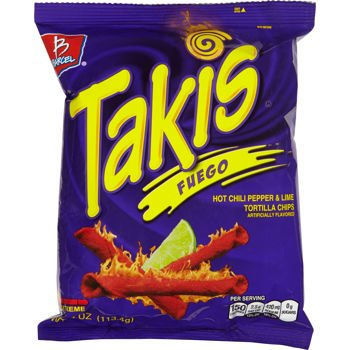 Barcel Takis Tortilla Chips Fuego Hot Chili Pepper & Lime (18 x 90 g) (jit) - Pantree