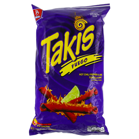 Barcel Takis Chips Fuego Hot Chili Pepper & Lime (12-280 g) (jit) - Pantree