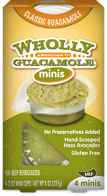 Wholly Guacamole Classic Minis 4Pk (Gluten Free, Kosher, Vegan) (8-227 g) (jit) - Pantree