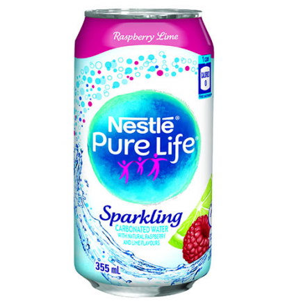 Nestle Pure Life Sparkling Water Raspberry Lime (24-355 mL) (jit) - Pantree