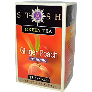Stash Tea Green Tea Ginger Peach w/ Matcha (6-18's) (jit) - Pantree