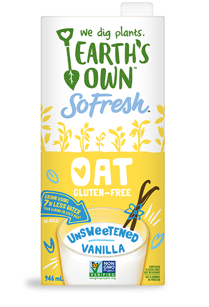 Earth's Own So Fresh Oat Vanilla (Gluten Free, Dairy Free, Nut Free, Soy Free, Vegan) UHT (12-946 mL - Shelf Stable) (jit) - Pantree