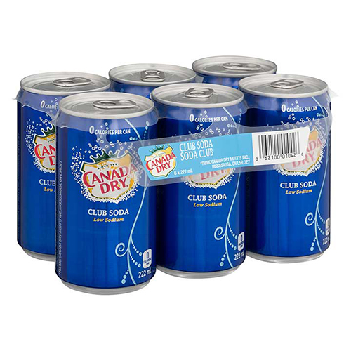 Canada Dry Club Soda Mini Cans	 (24-222 mL) - Pantree