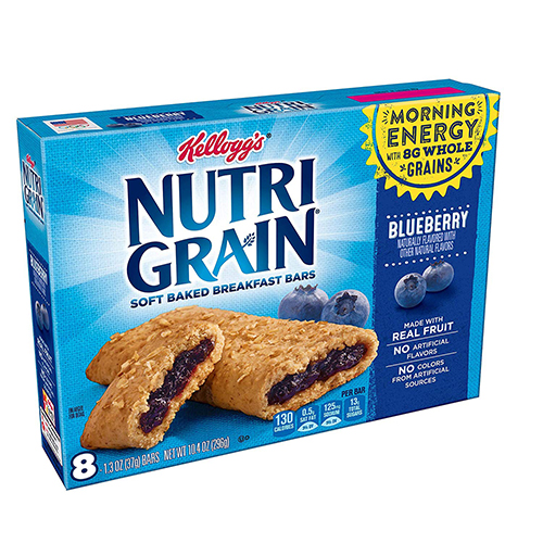Kellogg's Nutri Grain Bar Blueberry (Kosher) (12-295 g (96 Bars Per Case)) (jit) - Pantree