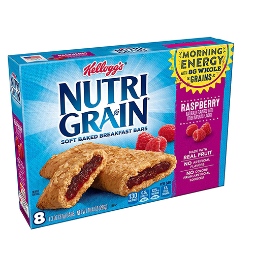 Kellogg's Nutri Grain Bar Raspberry (Kosher) (12-295 g (96 Bars Per Case)) (jit) - Pantree