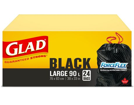 Glad Forceflex Black Large (6-24 ea) (jit) - Pantree