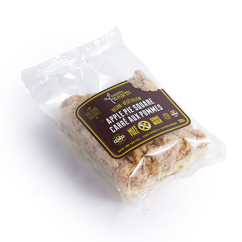 Sweets from the Earth Grab & Go Squares Apple Pie - 3 Week Shelf Life (Non-GMO, Nut Free, Dairy Free, Kosher, Vegan, Toronto Company) (12-100 g (Individually Wrapped)) (jit) - Pantree