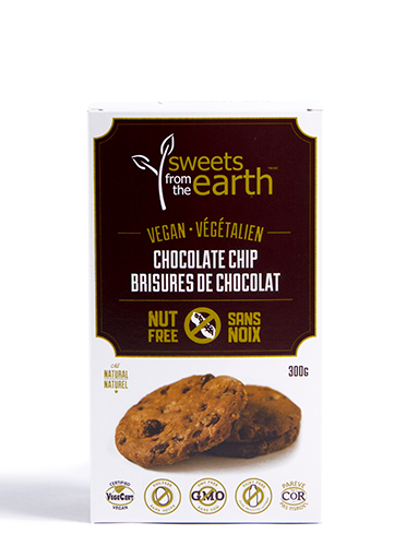 Sweets from the Earth Cookie Box Chocolate Chip - 5 Month Shelf Life (Non-GMO, Nut Free, Dairy Free, Kosher, Vegan, Toronto Company) (8-300 g) (jit) - Pantree