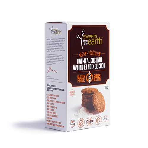 Sweets from the Earth Cookie Boxes Oatmeal Coconut - 5 Month Shelf Life (Gluten Free, Non-GMO, Dairy Free, Kosher, Vegan, Toronto Company)	 (8-300 g) (jit) - Pantree