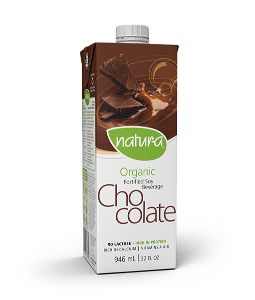Natur-a Chocolate Soy Beverage (Gluten Free, Organic, Non-GMO, Kosher, Vegan) (12-946 mL) (jit) - Pantree
