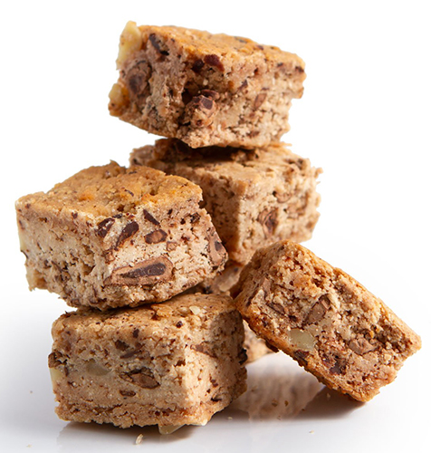 Sweets from the Earth Keto Blondie - 1 Month Refrigerated (Sugar Free, 0 Net Carb, Gluten Free, Non-GMO, Dairy Free, Kosher, Vegan, Toronto Company) (1-132 g (6 Blondies)) (jit) - Pantree