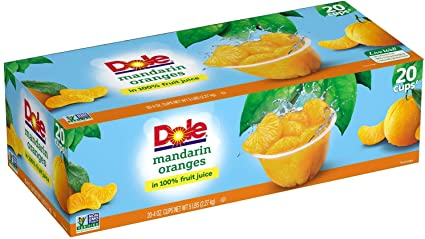 Dole Fruit Bowls Mandarin Oranges (20-107 ml (Cups)) - Pantree