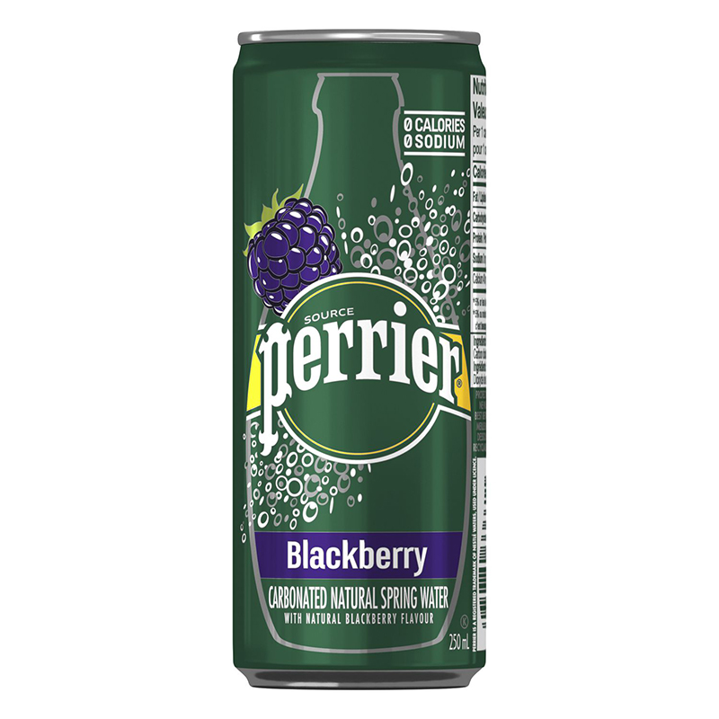 Perrier Slims Blackberry Sparkling Water (24-330 mL (Cans)) - Pantree