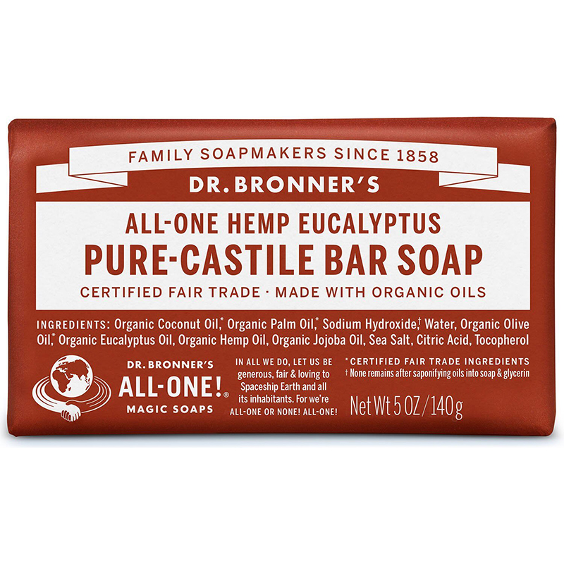Dr. Bronner's Pure Castile Bar Soap	Eucalyptus (1-140g) (jit) - Pantree
