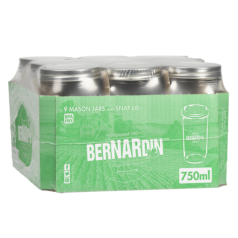 Bernardin Mason Jars - 750 mL ( 9 - 750 mL ) - Pantree