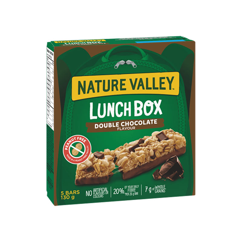 Nature Valley Lunch Box Granola Bar Chewy Double Chocolate (Peanut Free) (12-130 g (60 Bars)) (jit) - Pantree