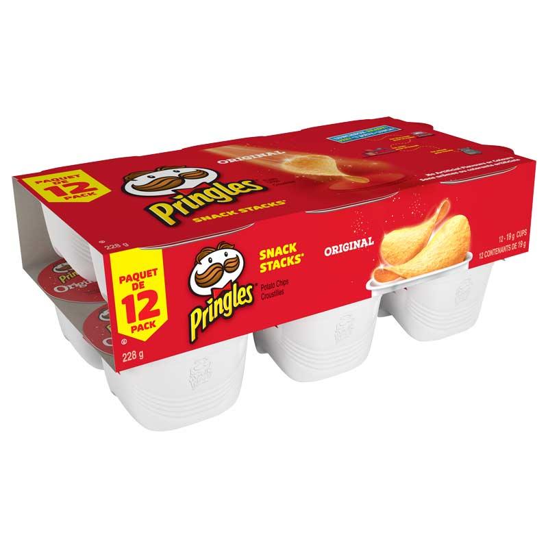 Pringles Chips Stacks Original  (48-19g Packs) (4 - 12 Packs (912 g) (jit) - Pantree