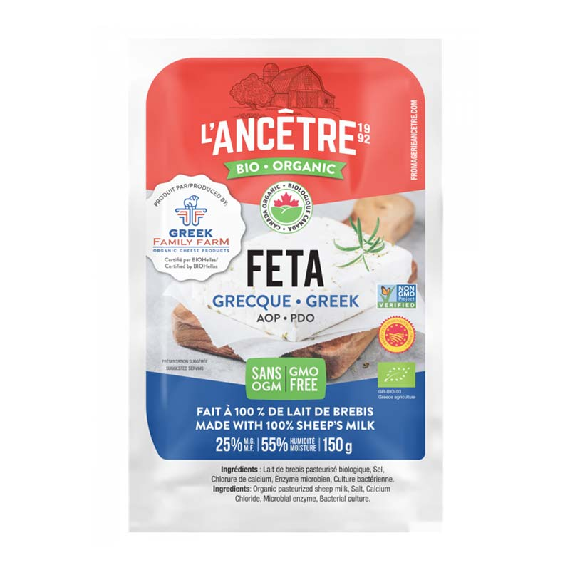 L'Ancêtre Sheep Greek Feta Cheese (1-150 g) (jit) - Pantree