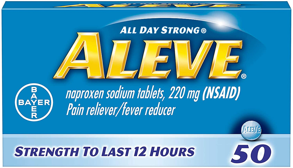 Aleve 220 mg Naproxen Sodium (1 - 50 Tablet Bottle) (jit) - Pantree