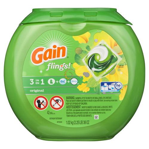 Gain Flings Original Liquid Laundry Detergent 42-use (4 - 943 g) (jit) - Pantree