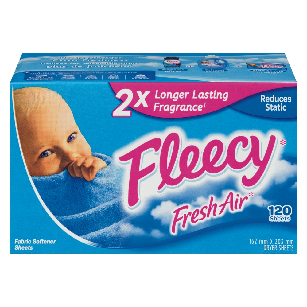 Fleecy Fresh Air Fabric Softener Dryer Sheets ( 6-120 ea) (jit) - Pantree