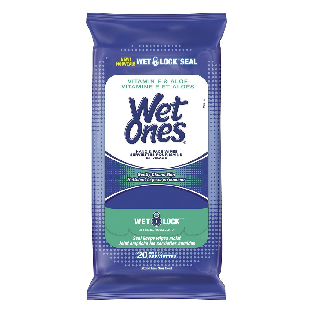 Wet Ones Travel Pack  - Vitamin E & Aloe (10 - 20 Pack) (jit) - Pantree