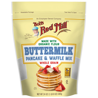 Bob's Red Mill Buttermilk Pancake and Waffle Mix 78% Organic (4-680 g) (jit) - Pantree