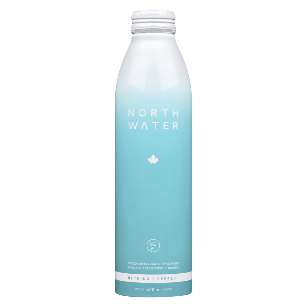 North Water Canadian Alkaline Spring Water in 100% Aluminum Bottle (12-650 mL) - Pantree