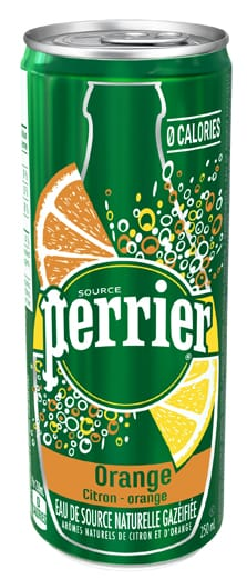 Perrier Slims Orange Sparkling Water (24-330 mL (Cans)) - Pantree