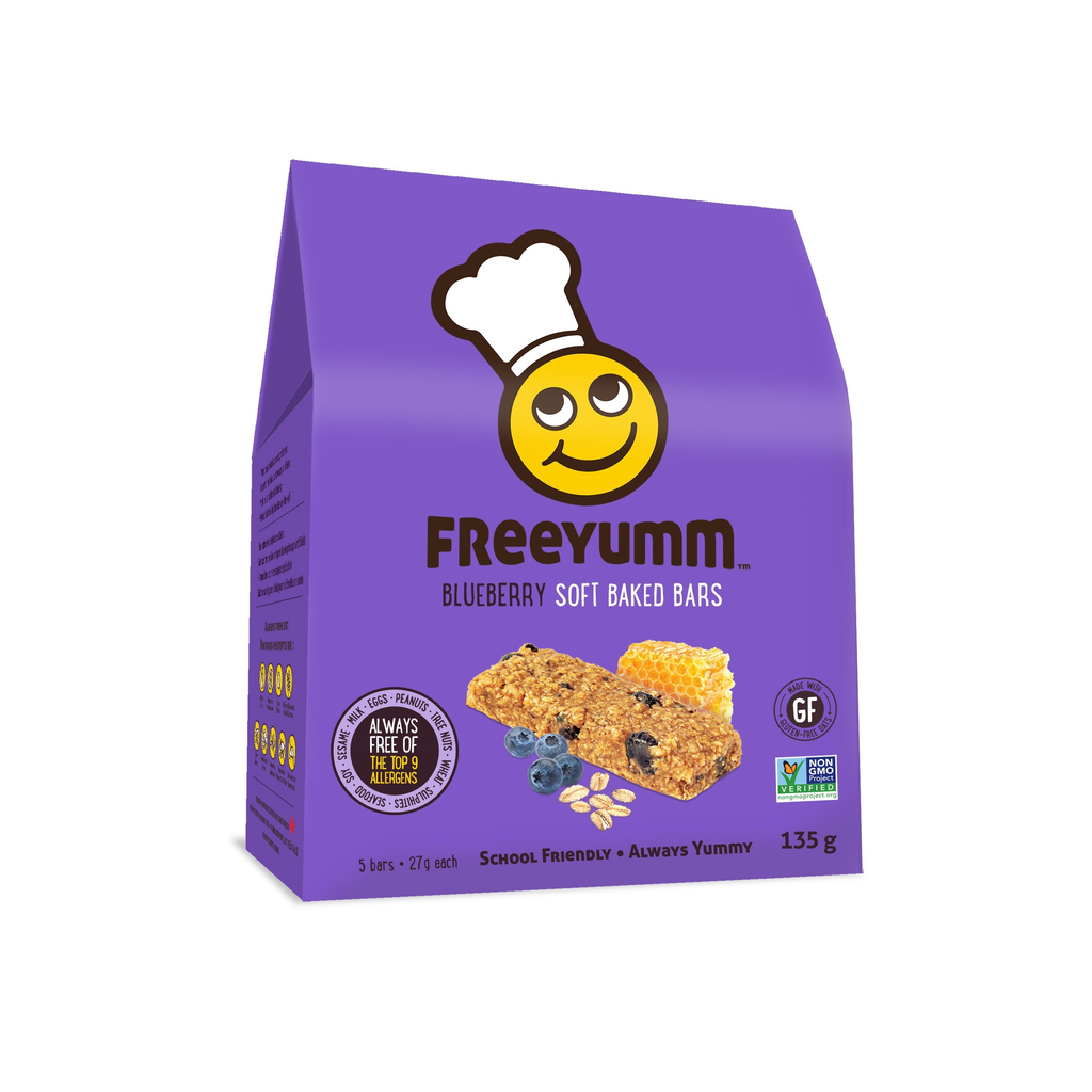 Freeyumm Blueberry (top 9 allergens free/gluten free/NGM) (6-135 g (30 bars)) - Pantree