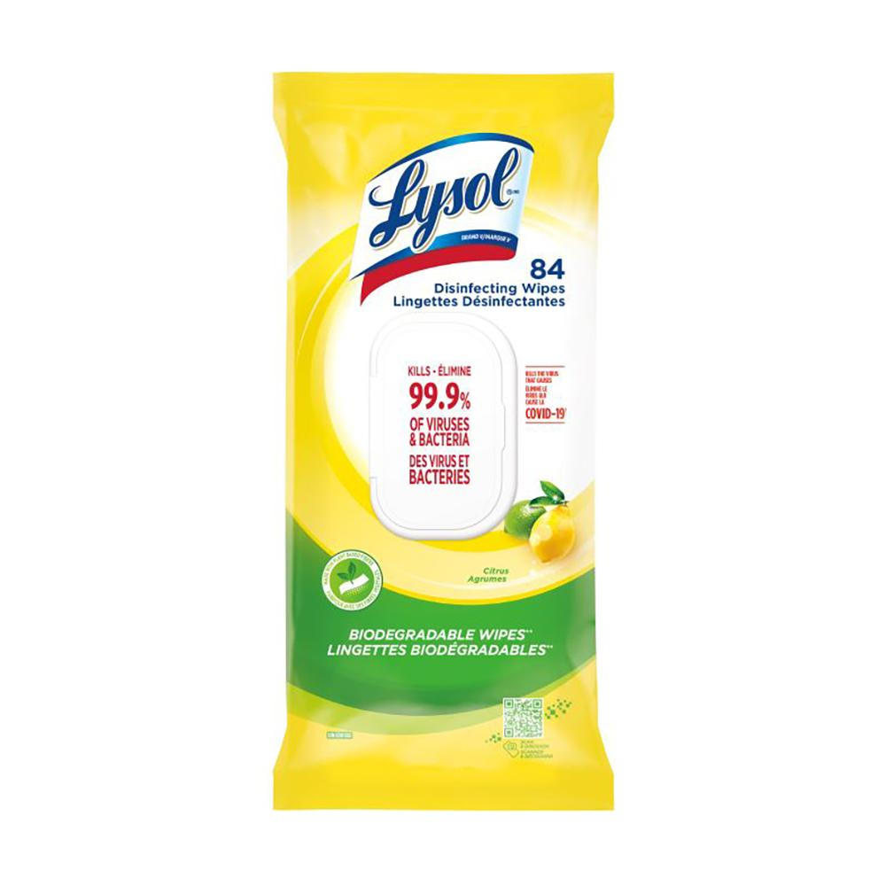 Lysol Disinfecting Wipes - Citrus - 84 Pack (4 - 84s) - Pantree