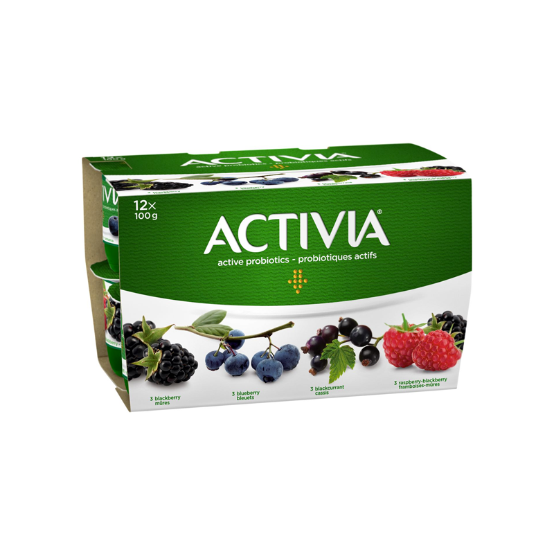 Danone Activia Blueberry Blackberry Darkberry Blackcurrant Yogurt ( 4-12 pk (100 g)) (jit) - Pantree