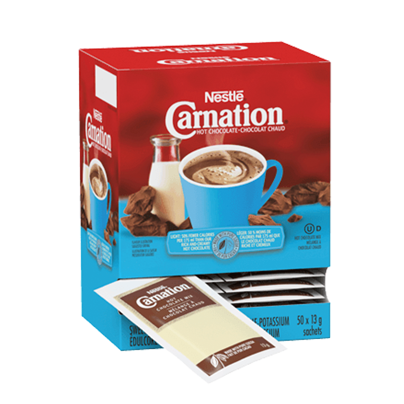 Carnation Light Hot Chocolate (50-13 g (Envelopes)) - Pantree