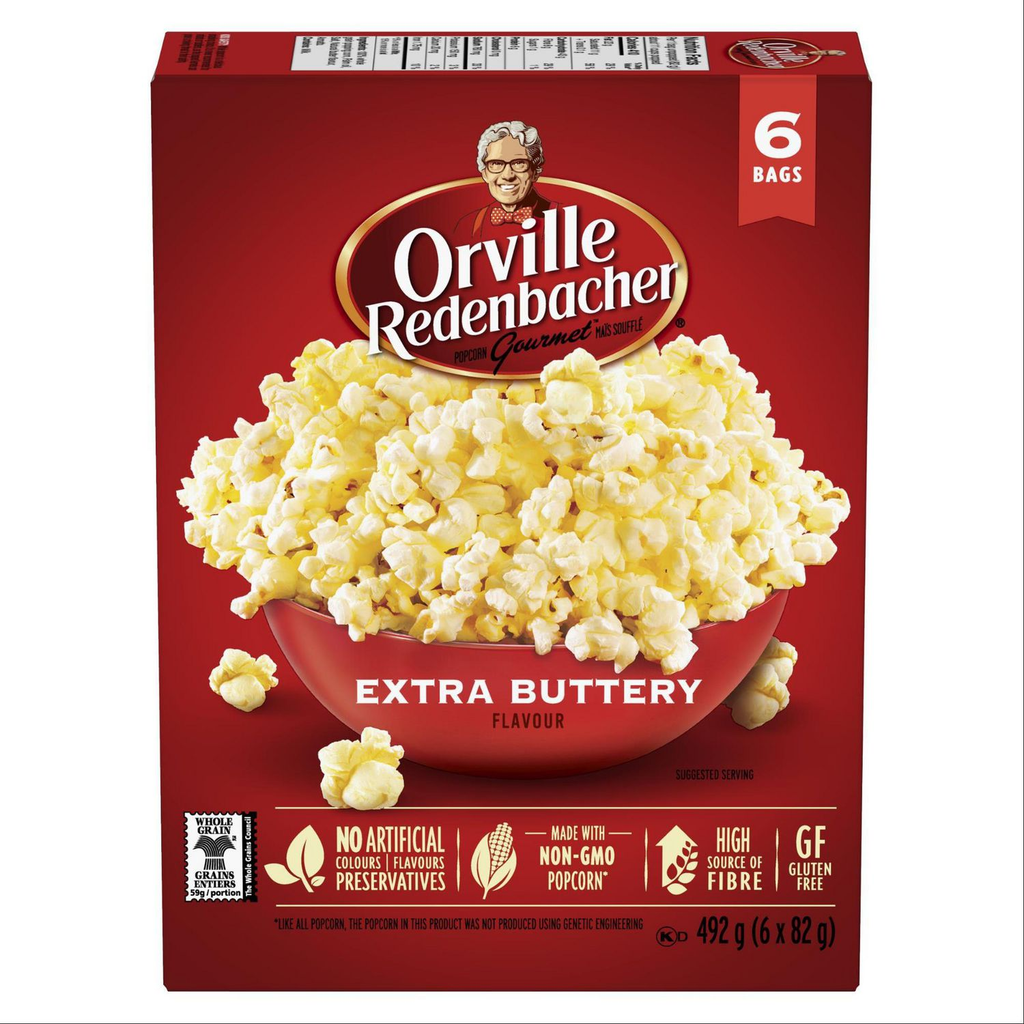 Orville Redenbacher's Microwave Popcorn Extra Butter (6-492 g (36 Bags)) (jit) - Pantree