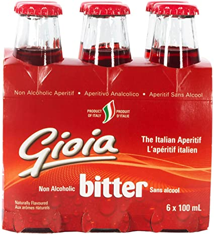 Gioia Red Bitter Non Alcoholic Aperitif Product of Italy 24 100mL jit