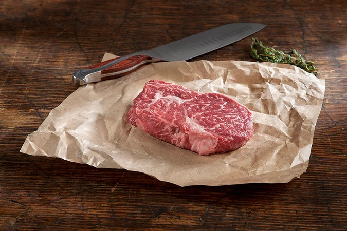 AAA Beef Flat Iron Grilling Steak (6 oz, individually packed) - Frozen - Pantree