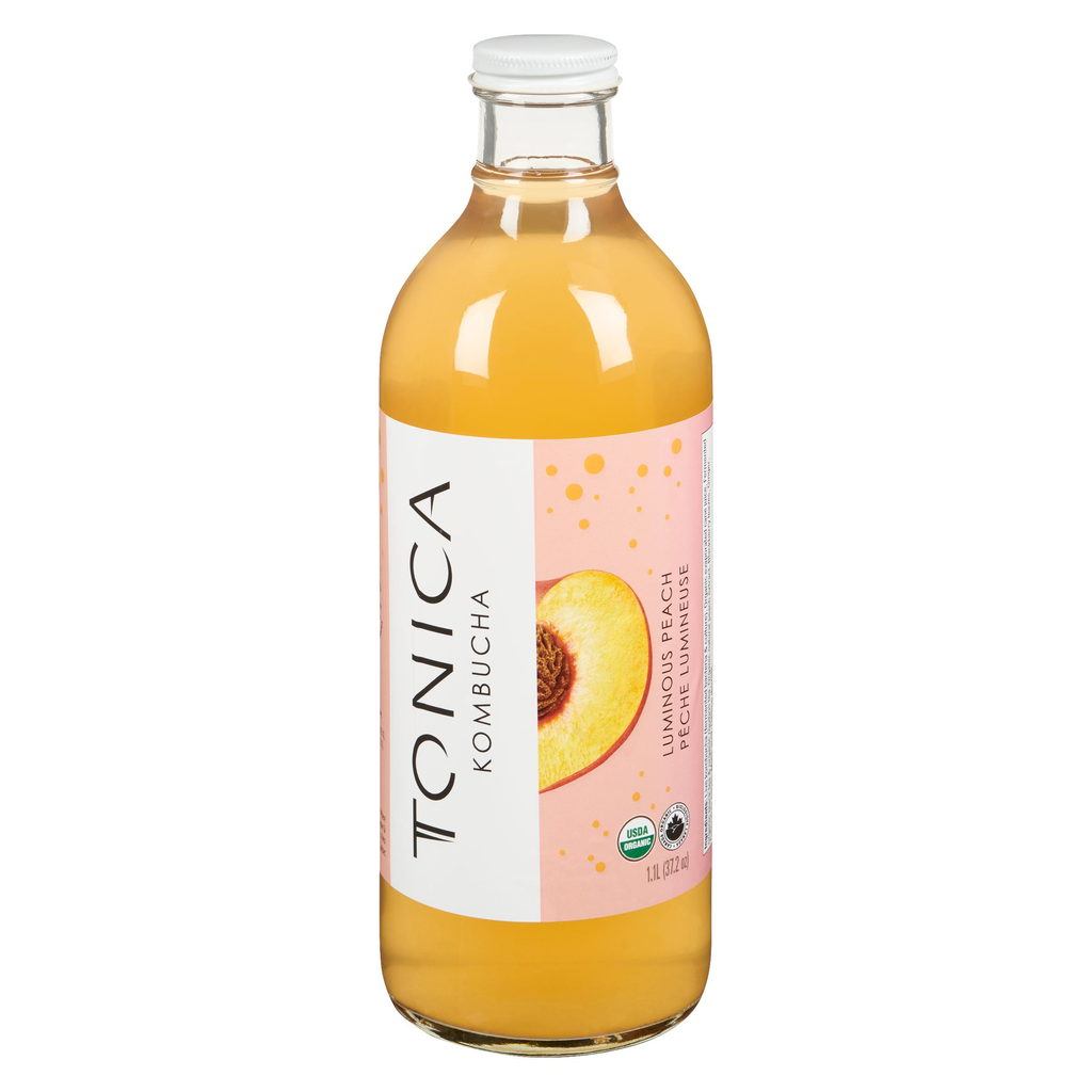 Tonica Raw Organic Peach Kombucha (Refrigerated) (Toronto Company) (6-1.1 L) (jit) - Pantree