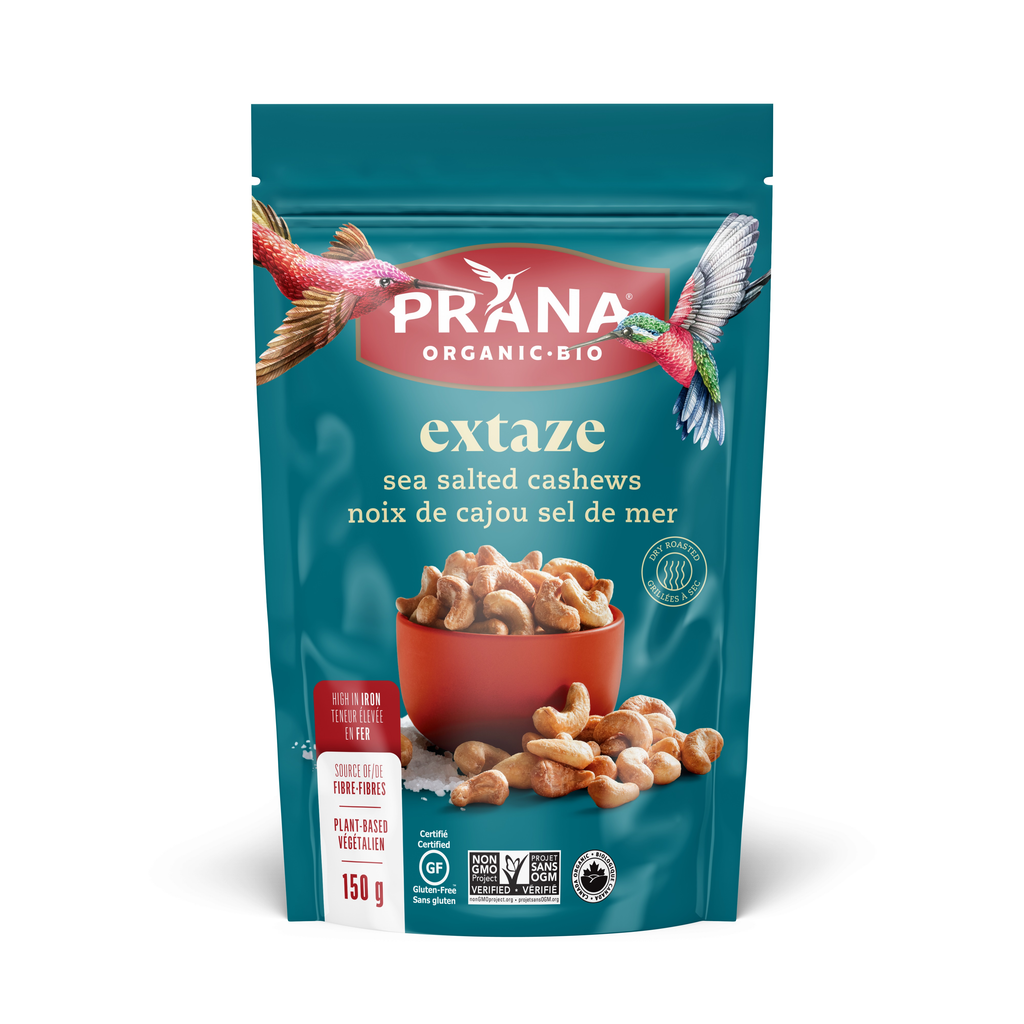 Prana Organic Cashews Salted, Extaze (Gluten Free, Organic, Kosher) (8-150 g) (jit) - Pantree