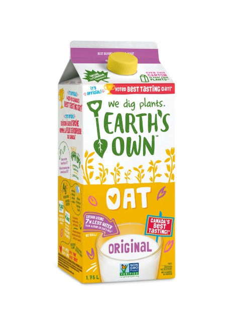 Earth's Own Oat Milk Original (Gluten Free, Non-GMO, Nut Free, Dairy Free, Soy Free, Vegan) (6-1.75 L) - Pantree
