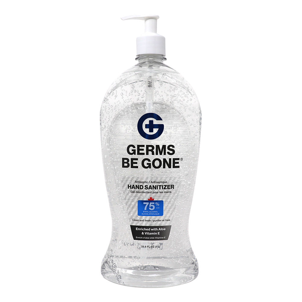 Germs Be Gone Hand Sanitizer With Pump - (75% Alcohol)- BOTTLE (1L-BOTTLE) - Pantree